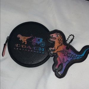 Coach Rexy coin purse and keychain